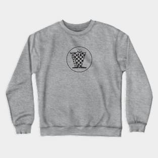 Madness Vintage Plastisol Texture Checkerboard Black Crewneck Sweatshirt